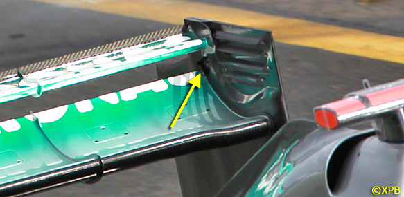 Mercedes 2012 f1 car rear wing #6